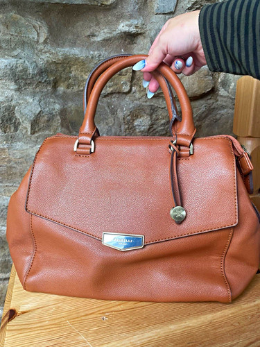 Fiorelli tan top handle bowler - top,