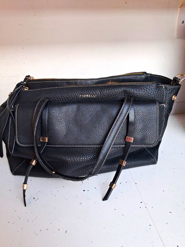 Fiorelli black pebbled faux - pebbled,